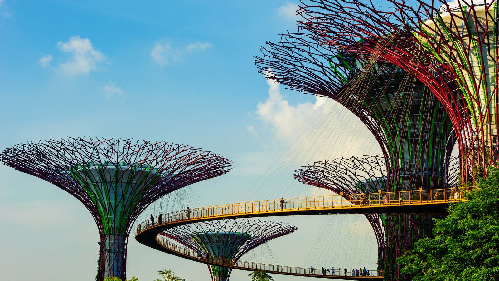 Visitors enjoy a stroll through Singapore’s Gardens by the Bay. (Singapore Tourism Board)