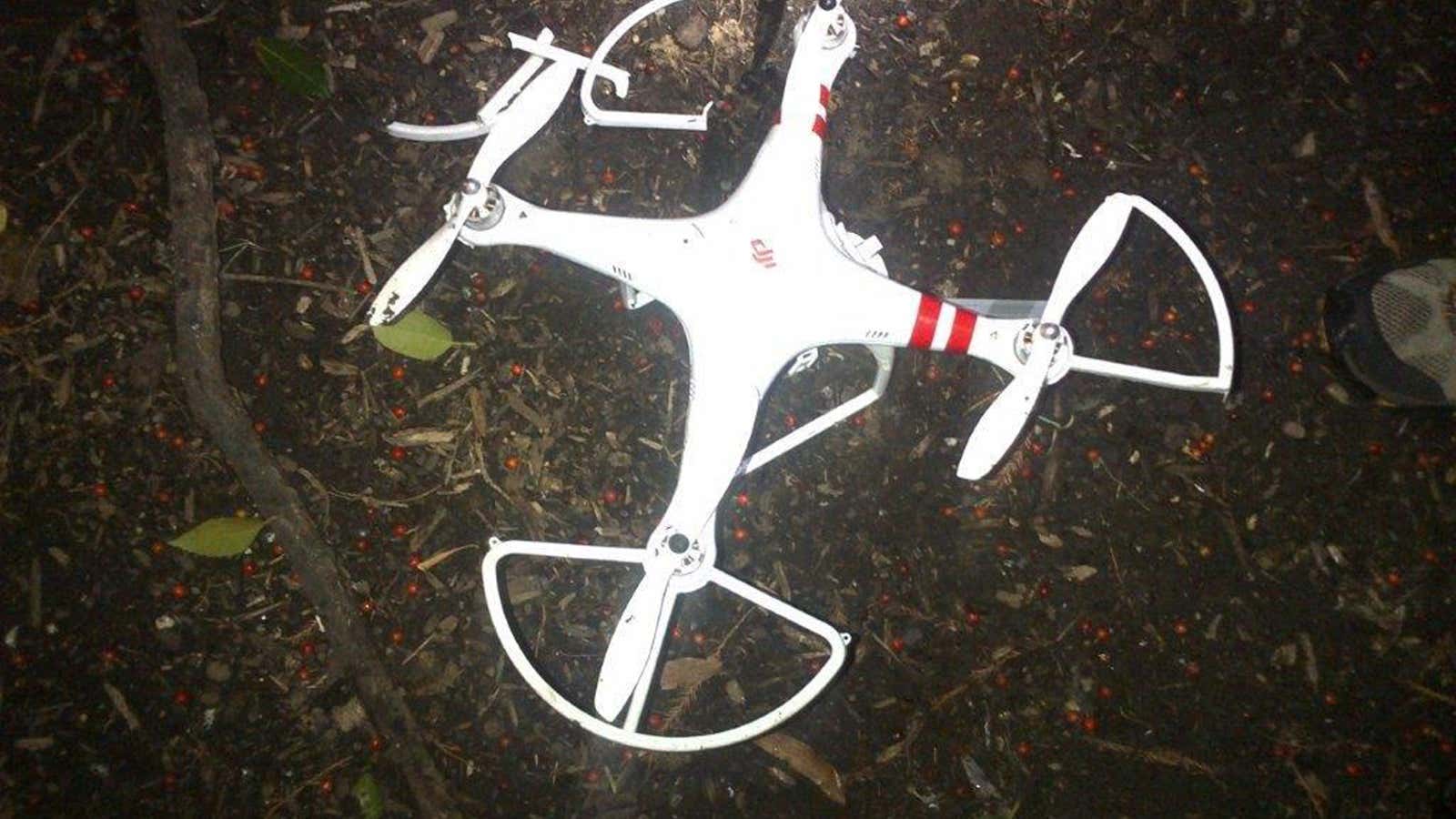 This drone crashed at the White House, which is forbidden airspace, but rules for the rest of the US lag behind.