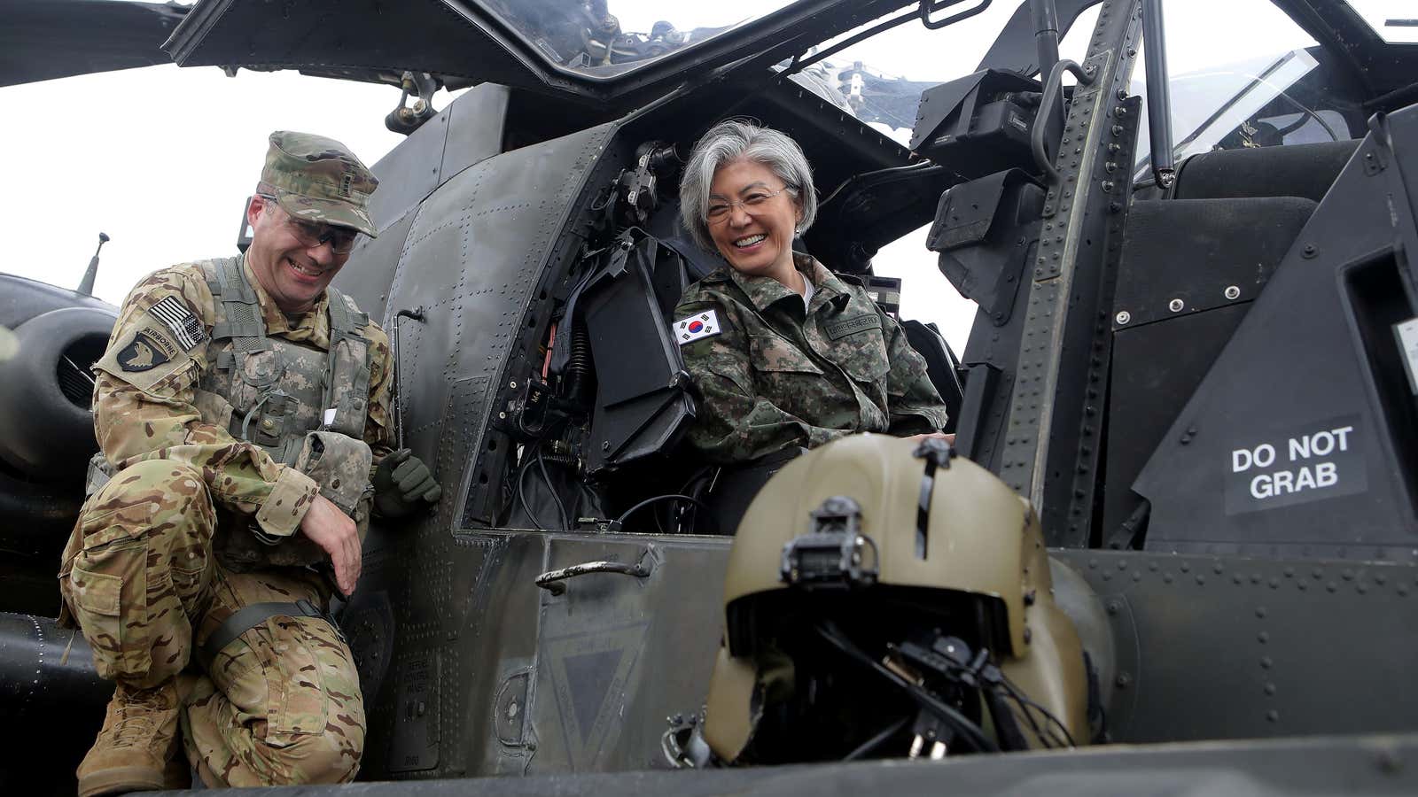 South Korean foreign minister Kang Kyung-wha visits the headquarters of the South Korea-US Combined 2nd Infantry Division in Uijeongbu in June.