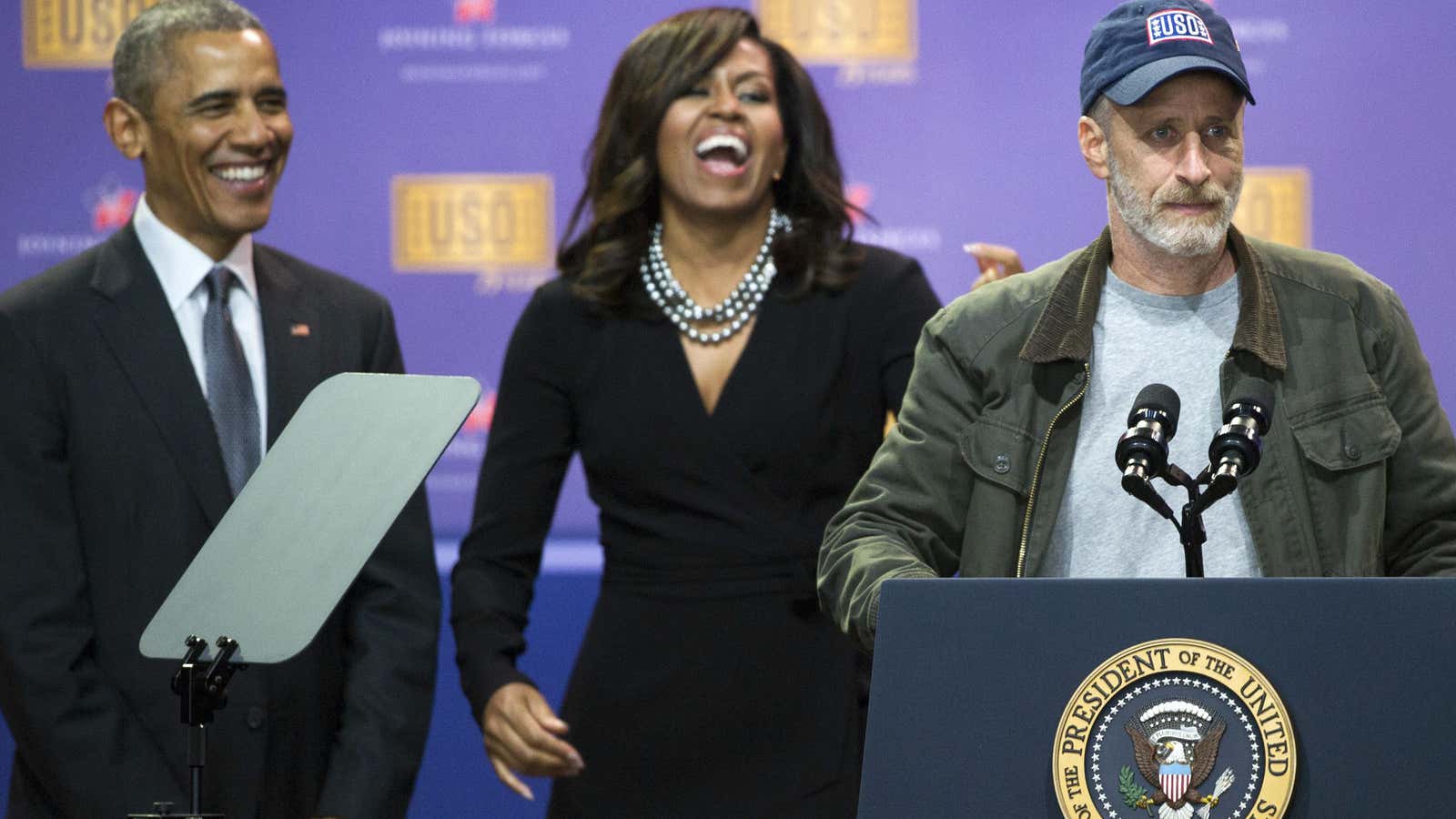 As the Obamas leave the White House, Jon Stewart is poised to step back into the spotlight.