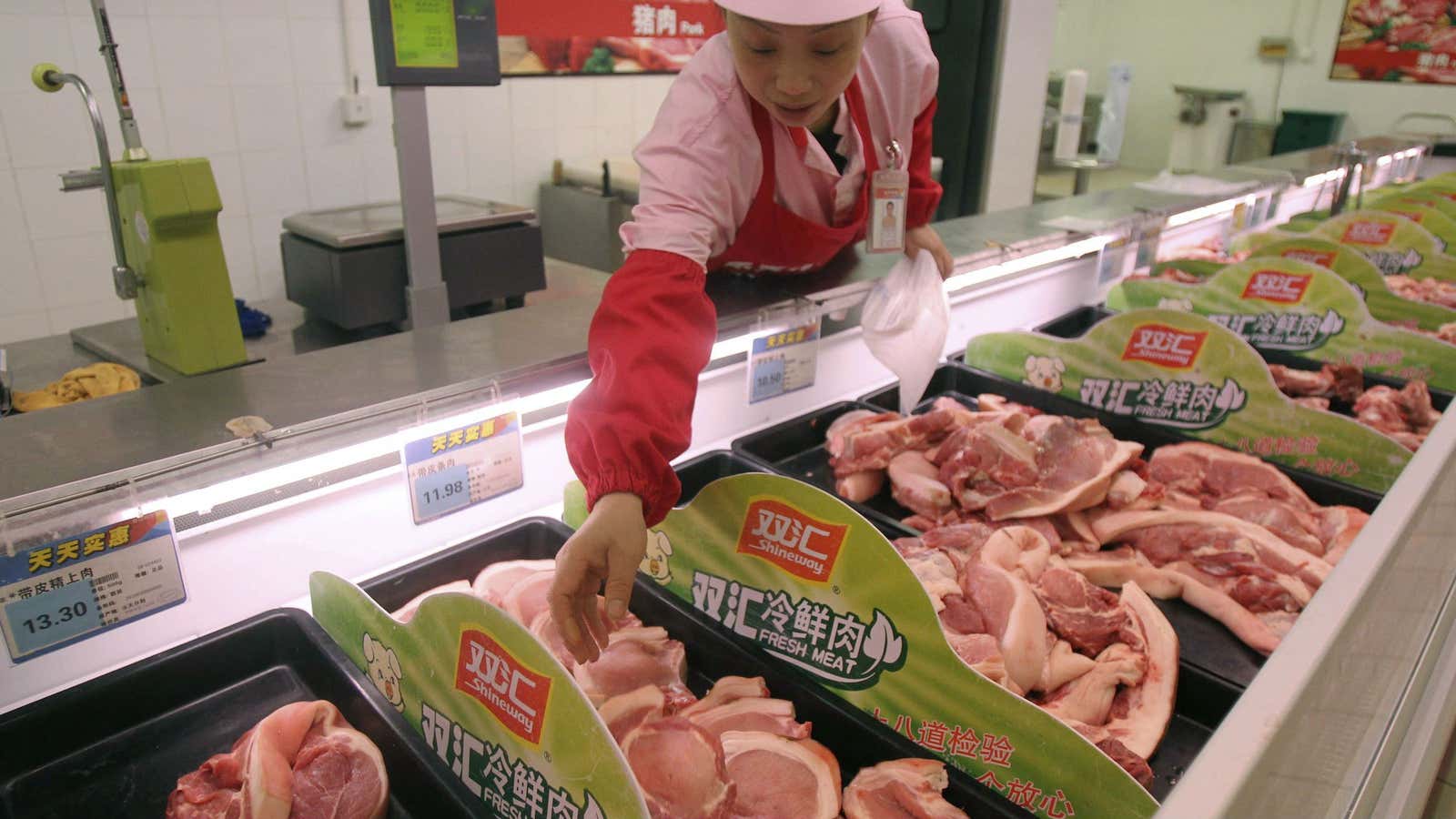 WH Group pork on sale in Jiangsu province.