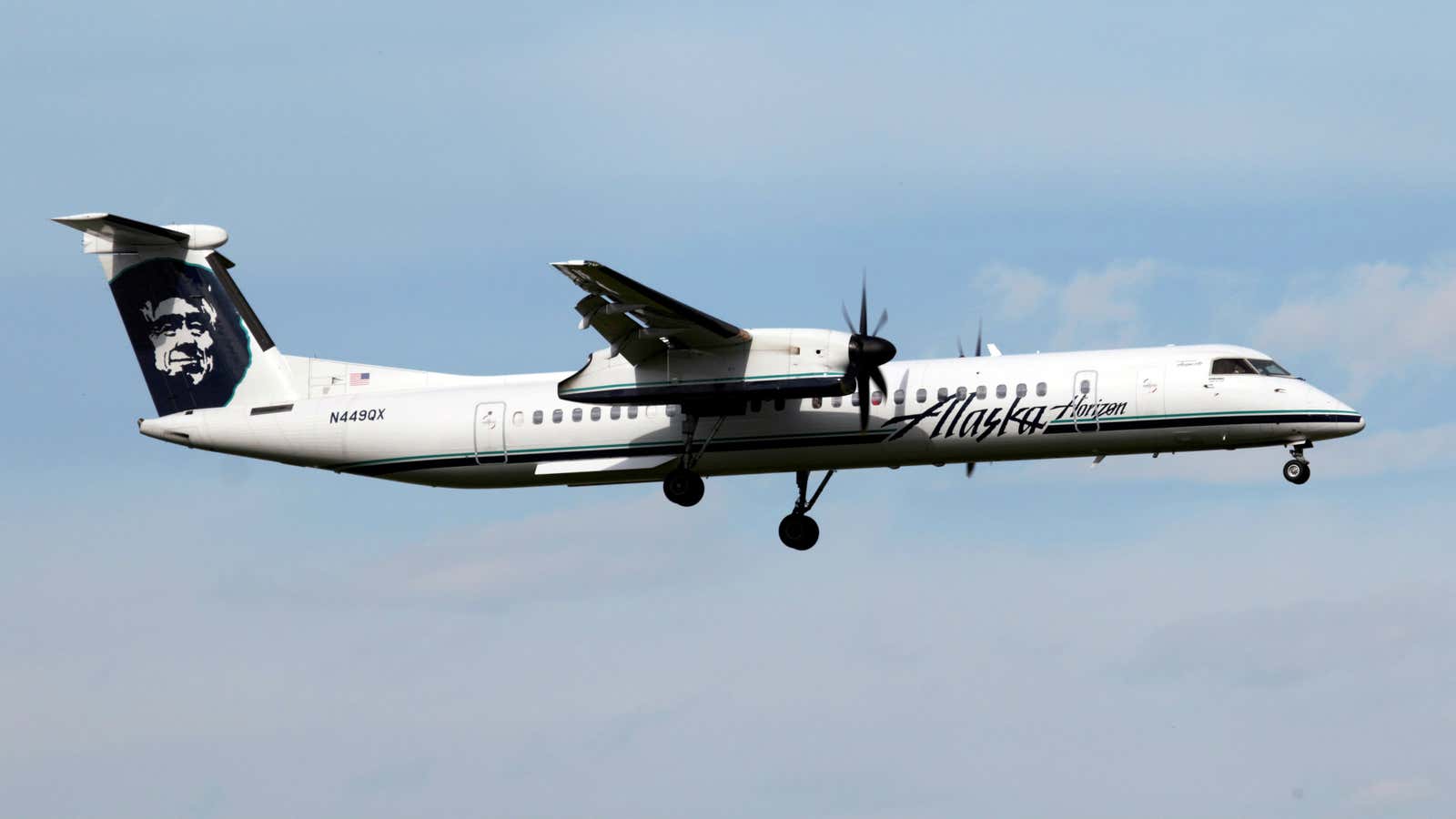 A Horizon Air Bombardier Dash 8 Q400.