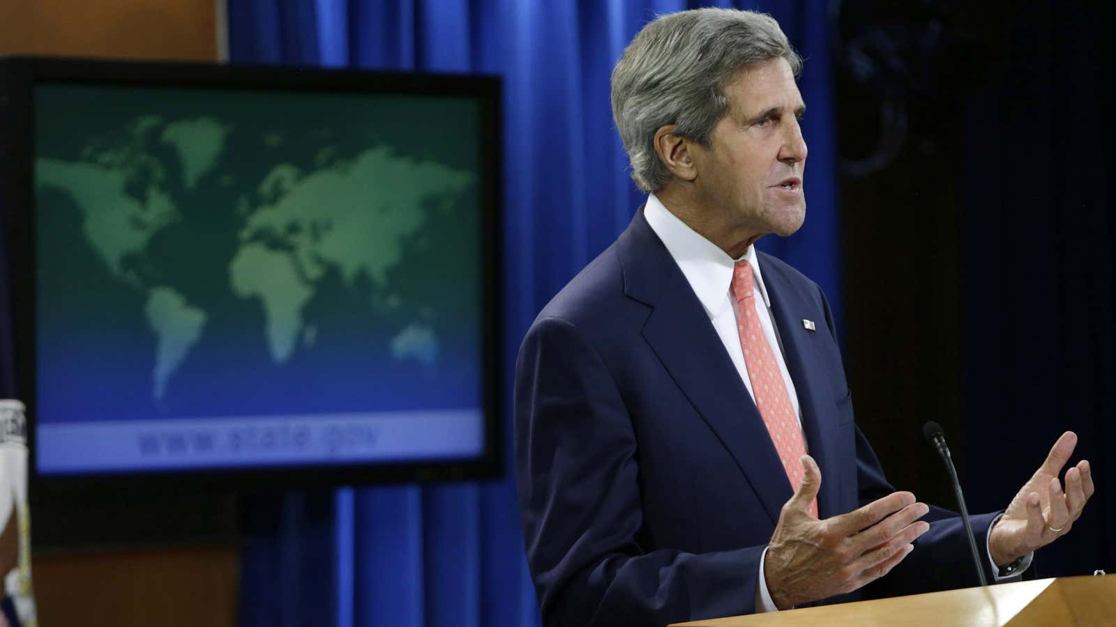 John Kerry made it clear that the US believed Bashar al-Assad to be behind the chemical attack last week.
