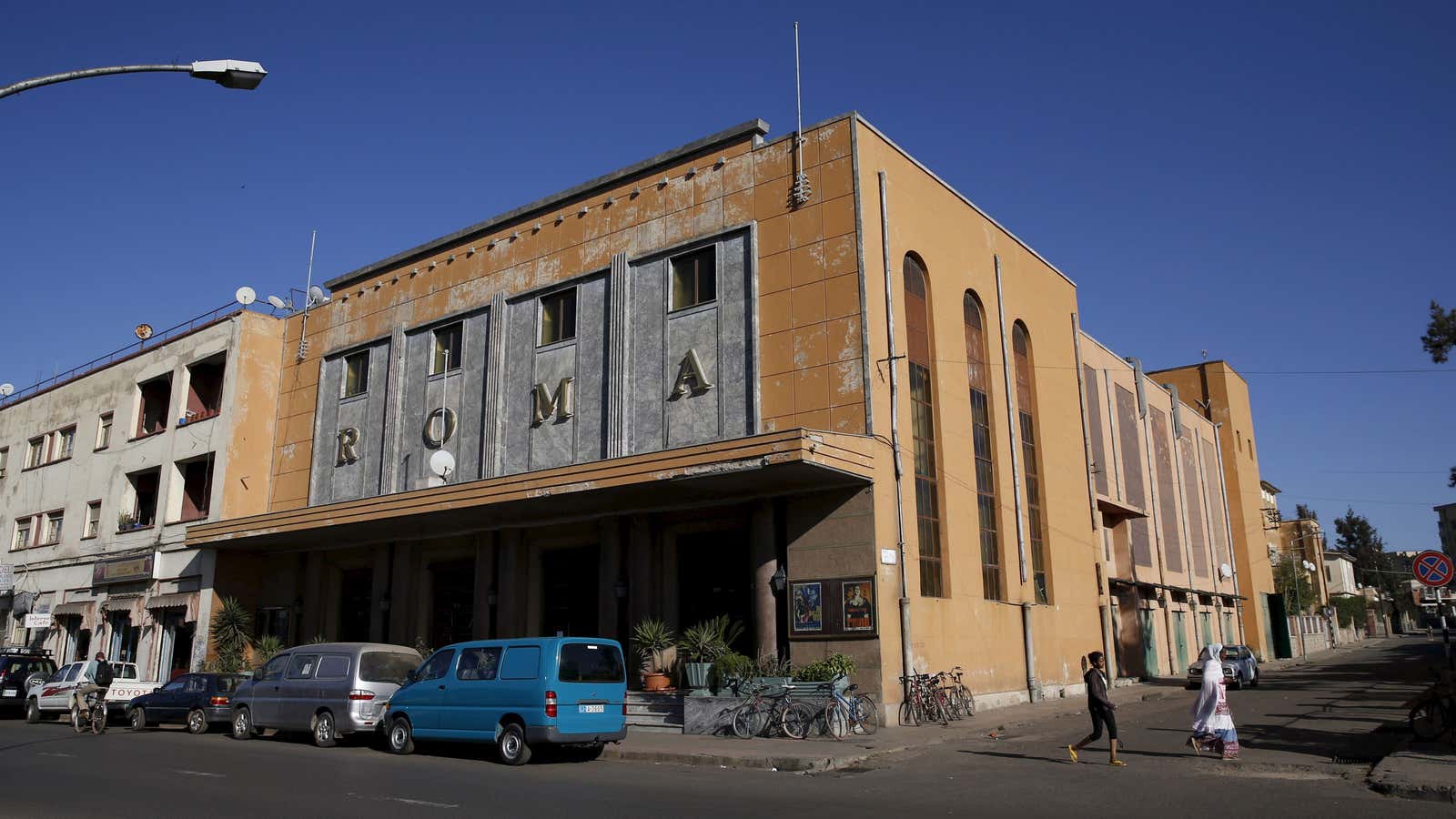 Roma Cinema in Asmara. The city is sometimes called “La Piccola Roma” or “Little Rome”.