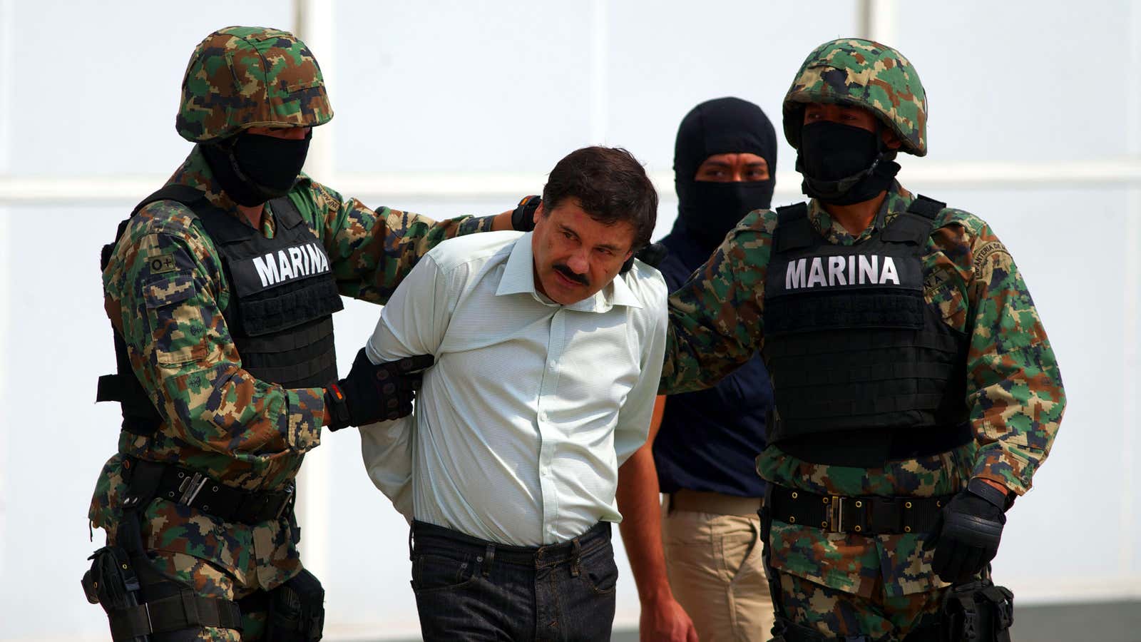 “El Chapo,” during his 2014 arrest.