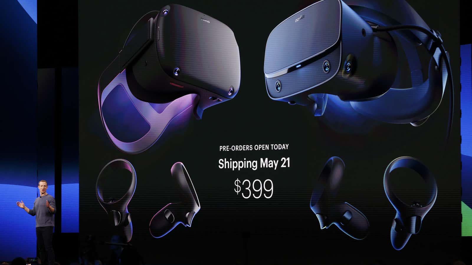 Facebook runs ads. It also sells VR headsets.