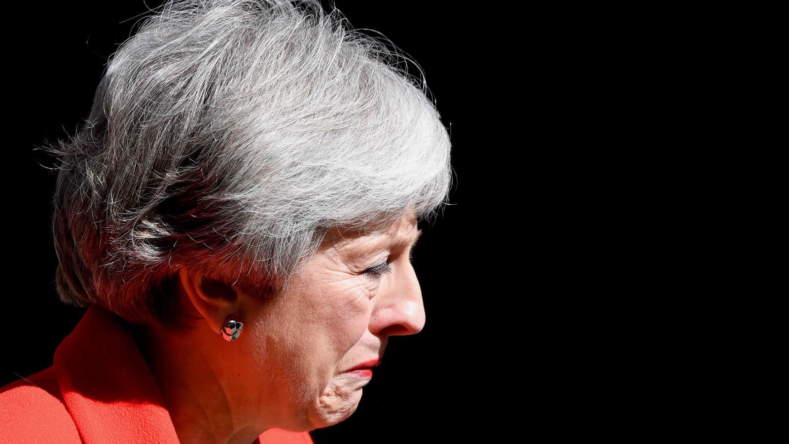 Theresa May delivers an unusually emotional announcement.