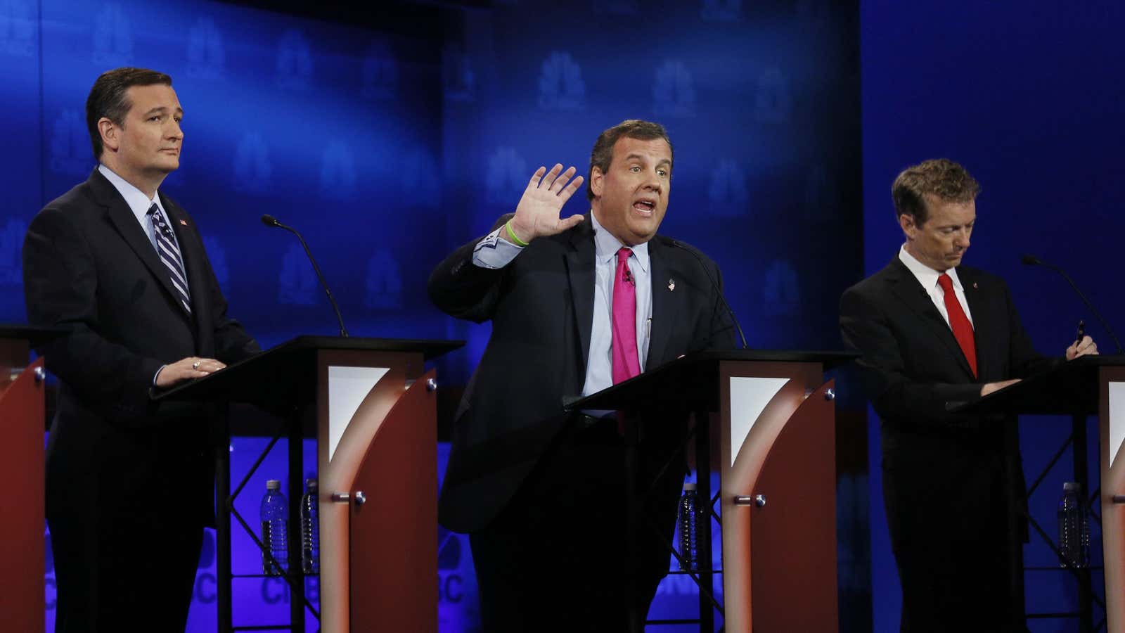 Candidates Ted Cruz, Chris Christie, and Rand Paul air their feelings on the US media at the third GOP debate.