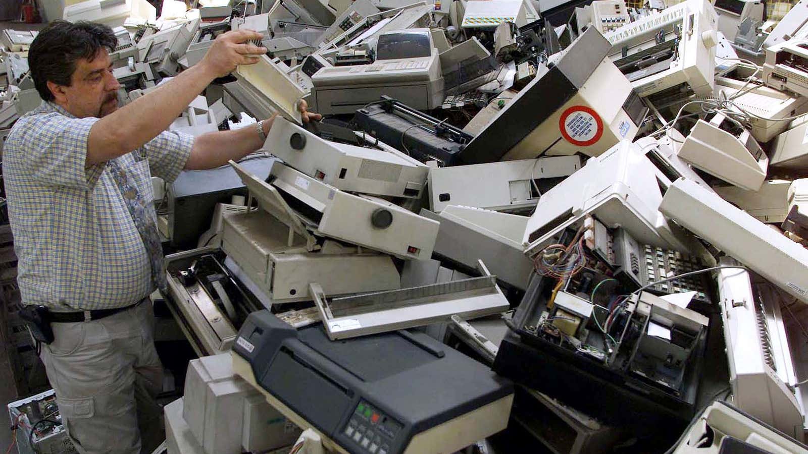 More fax machines than a country should have.