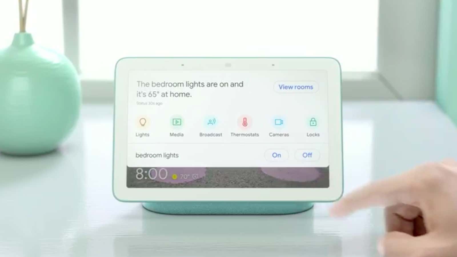 The Google Home Hub doesn’t have eyes for you.
