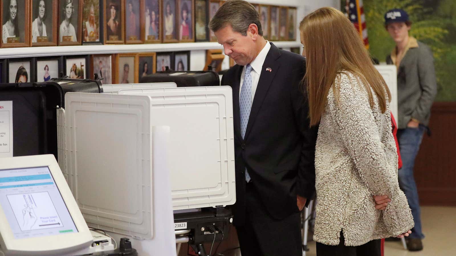 Brian Kemp, who made it notoriously hard to vote in Georgia, had a little trouble voting