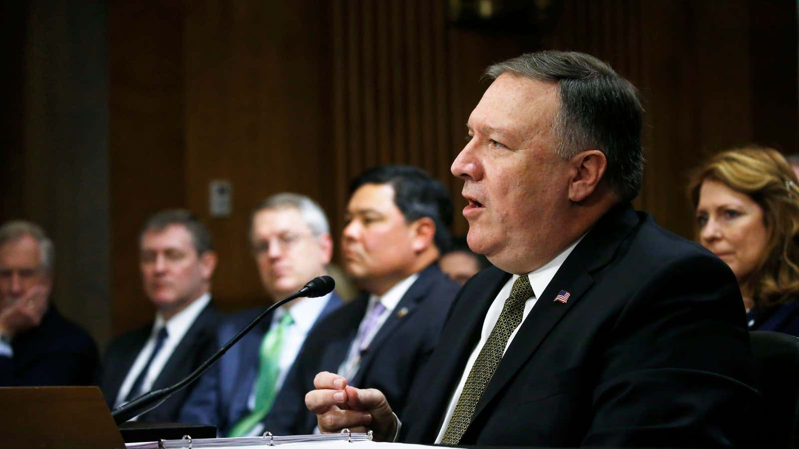 Pompeo wouldn’t say whether he believed gay sex is a “perversion.”