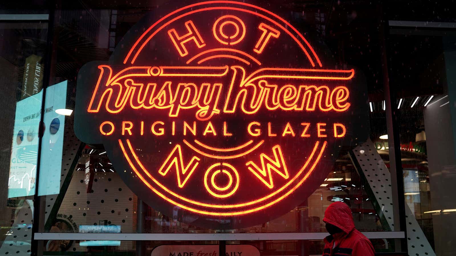 Get vaccinated and get a free Krispy Kreme donut.