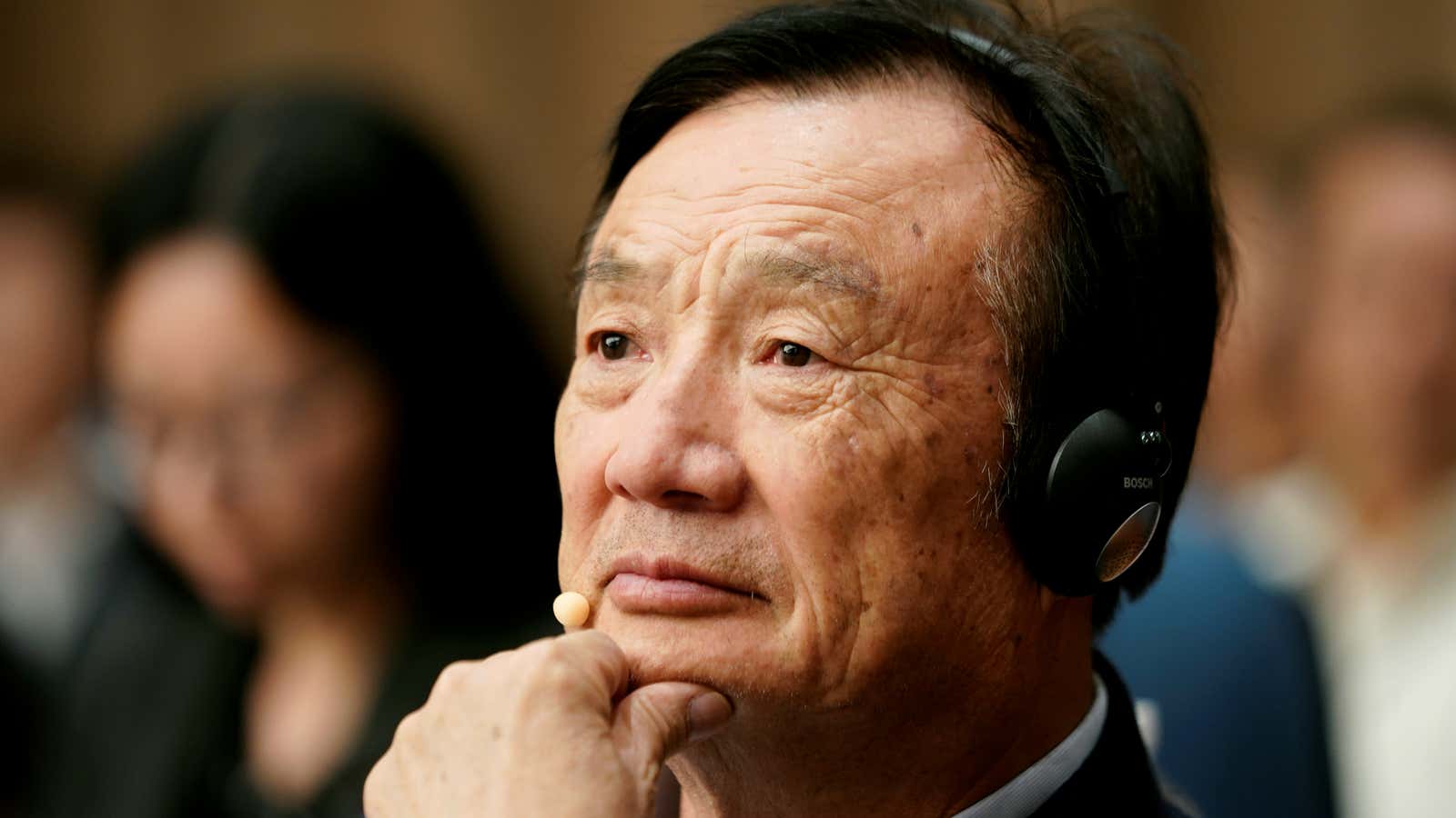 Huawei founder Ren Zhengfei attends a panel discussion at the company headquarters in Shenzhen, Guangdong province, China June 17, 2019. REUTERS/Aly Song – RC18FFA50C00