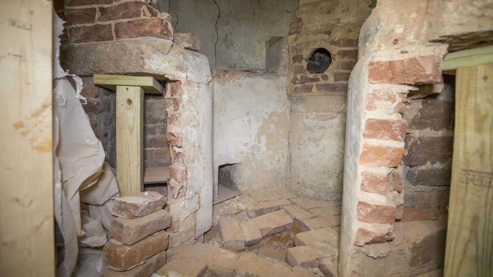 The hearth was sealed within the walls of the Rotunda.