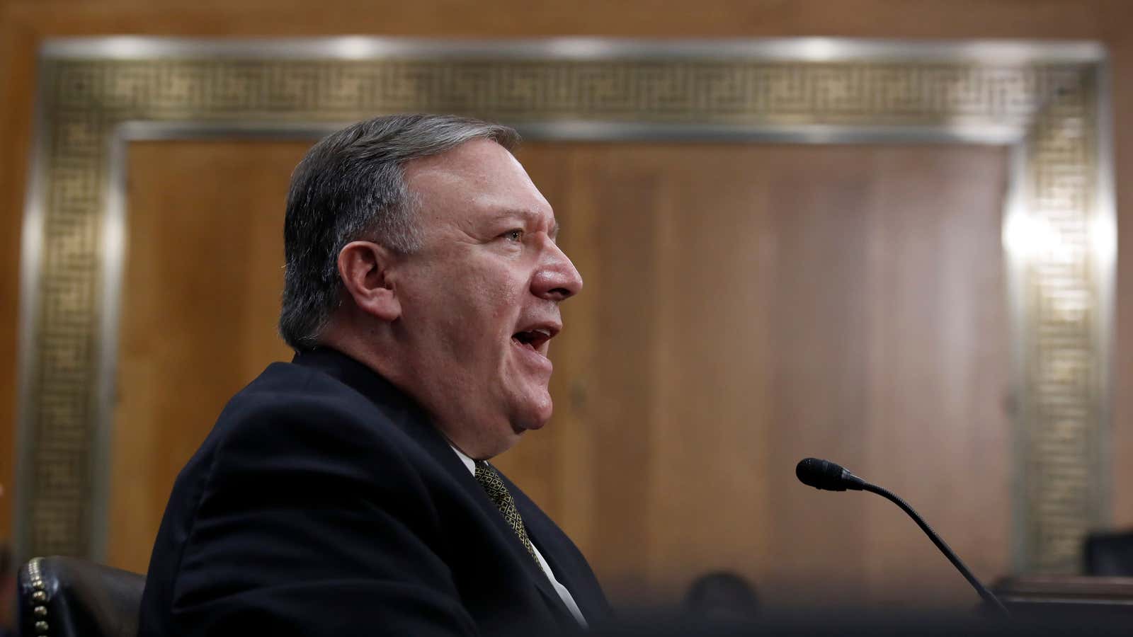 Pompeo acknowledged there was “a human component” in global warming.