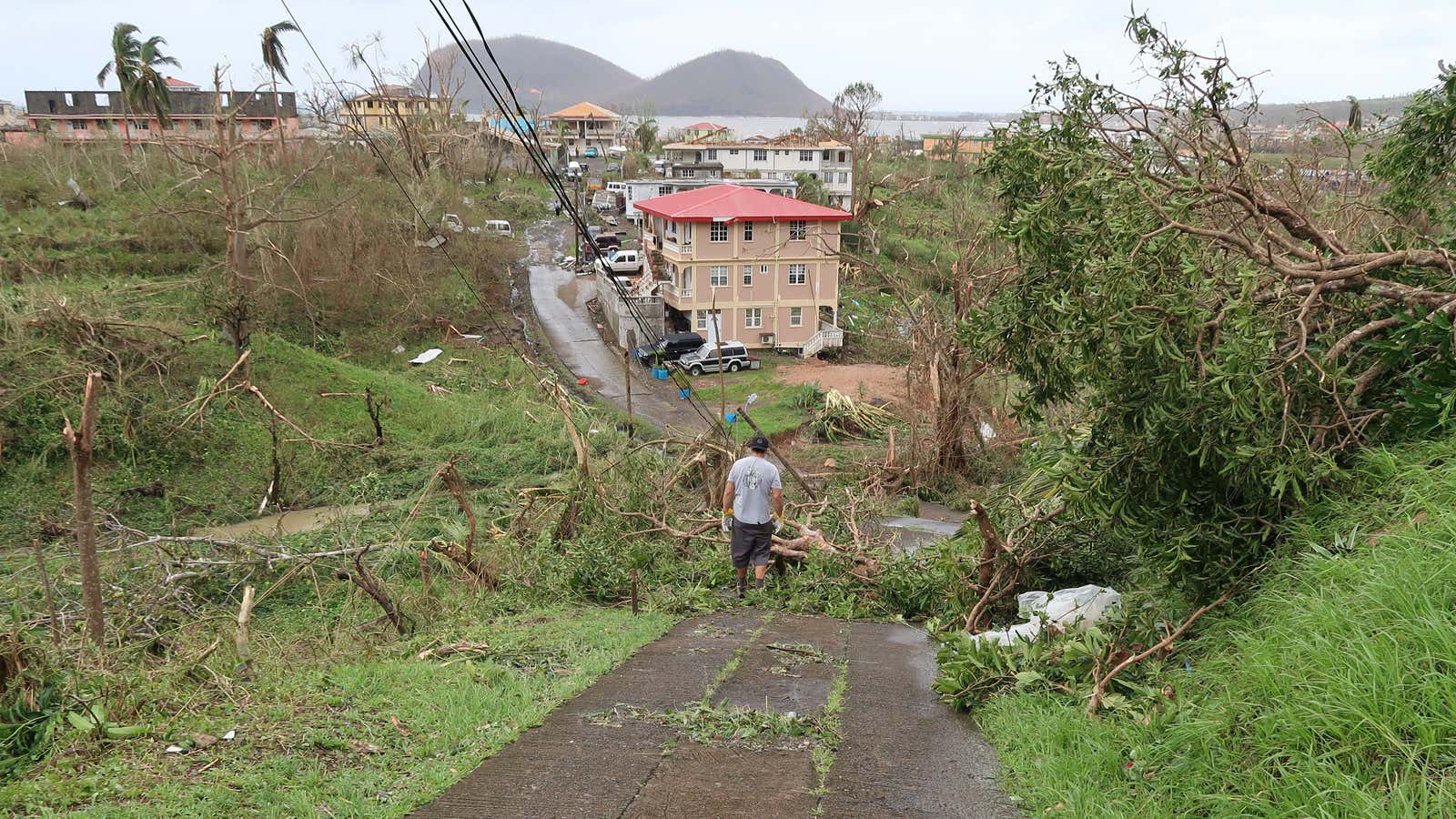 Dominica after Hurricane Maria.