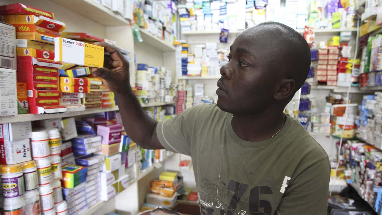 A pharmacy in Lagos.