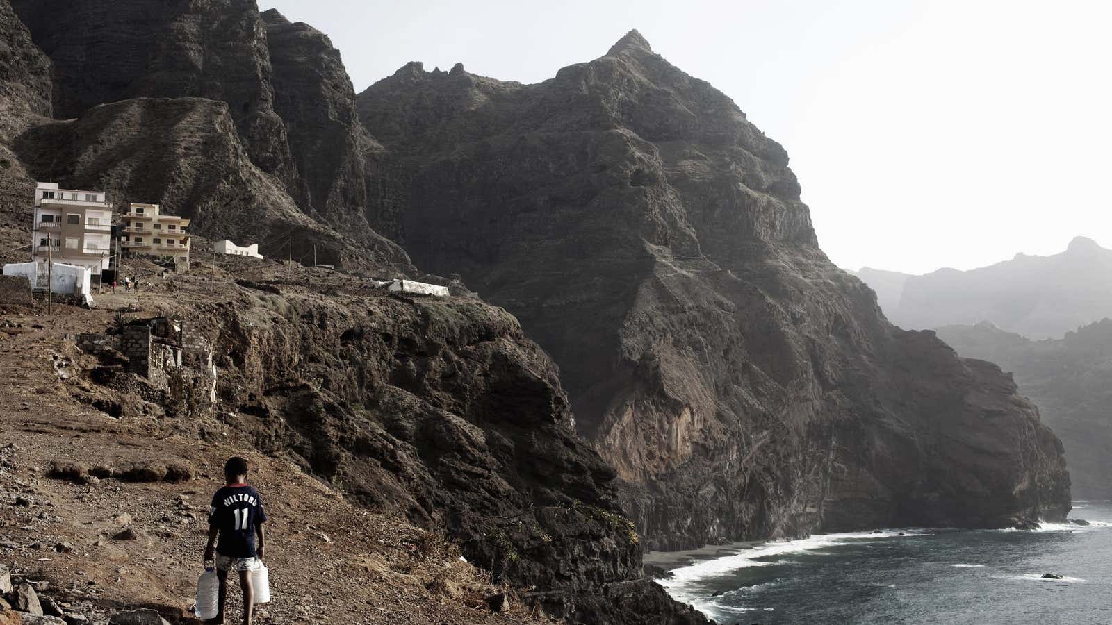 Ponta do Sol on the island of Santo Antao in Cape Verde, off the coast of West Africa.