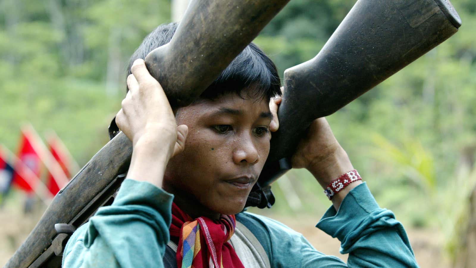 A teenage recruit of the New Peoples Army (NPA), back in 2004.