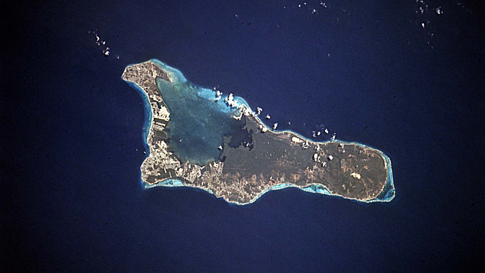 All 76 square miles of Grand Cayman, one of the largest sources of foreign investment in the US.