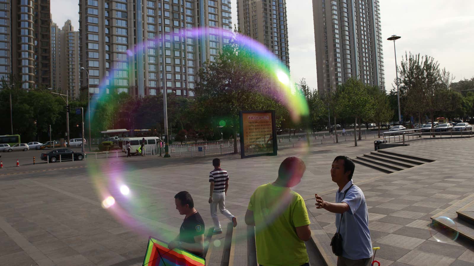 Trading one bubble for another.