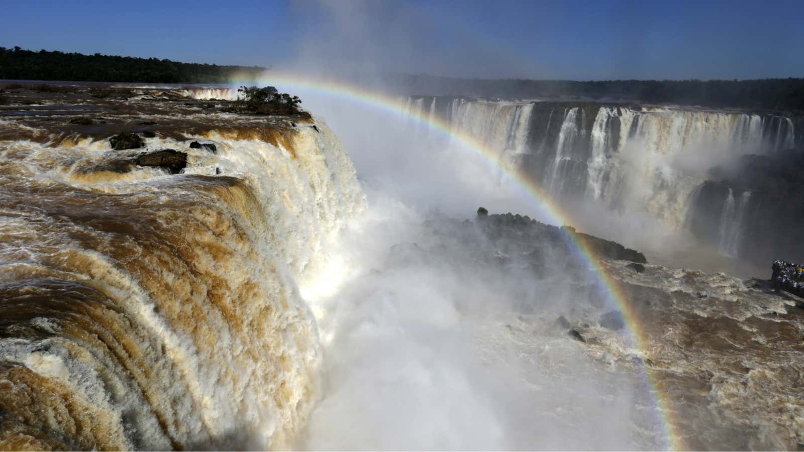 The border of Brazil and Argentina—the Iguazu Falls.