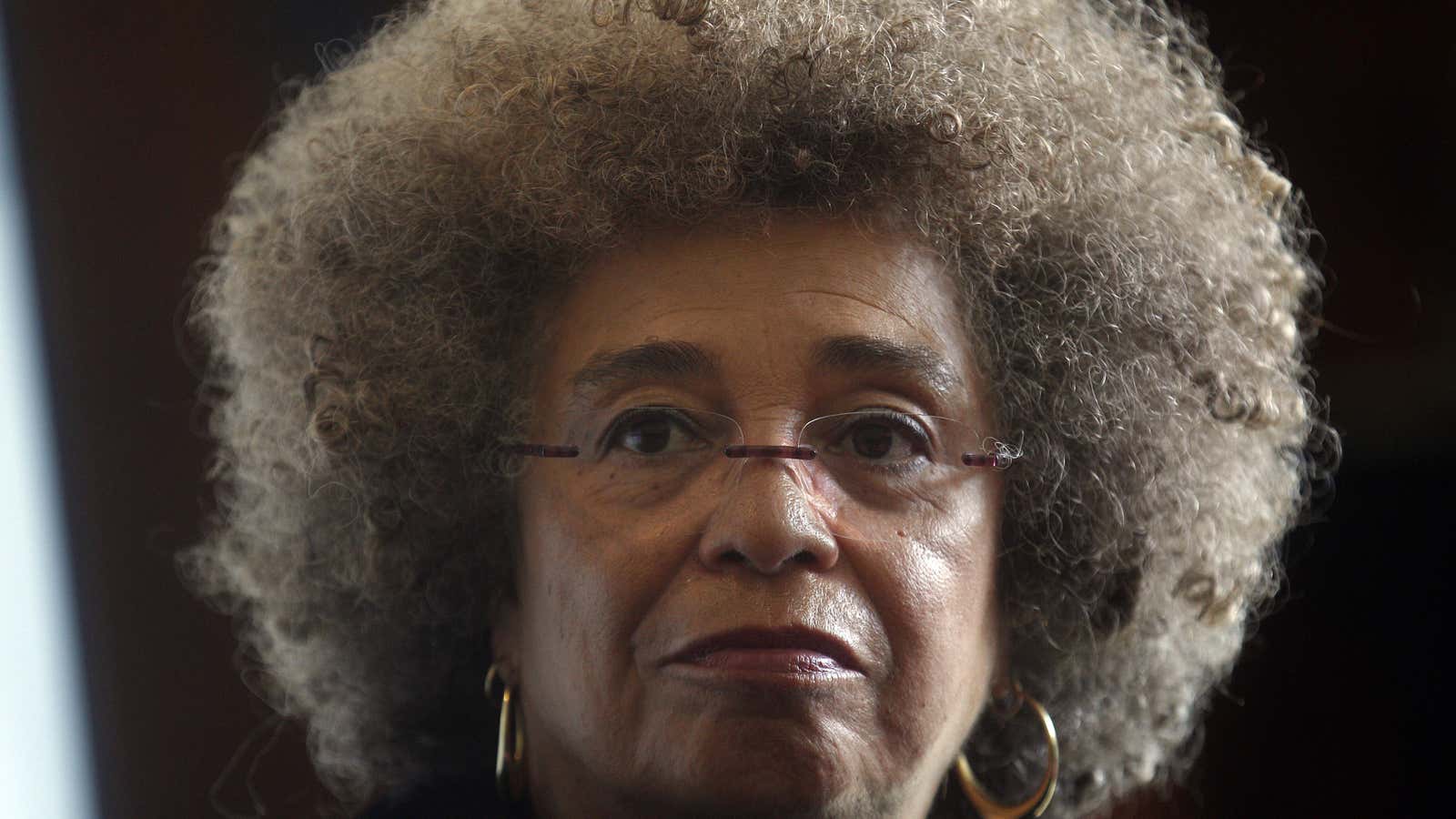 Political activist and academic and Angela Davis is celebrity in South Africa.