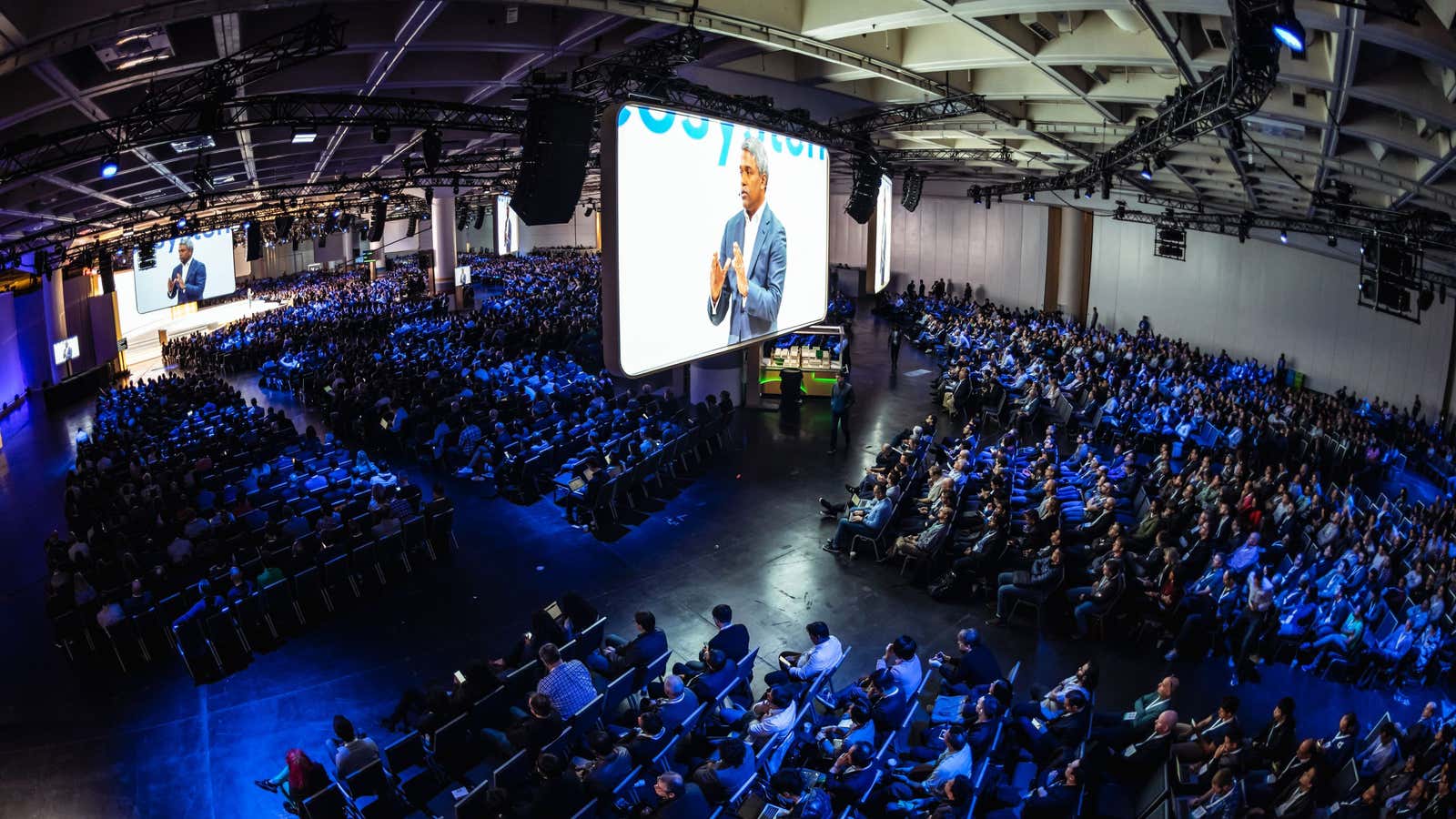 Google CEO Thomas Kurian speaks at Google Cloud Next 2019.