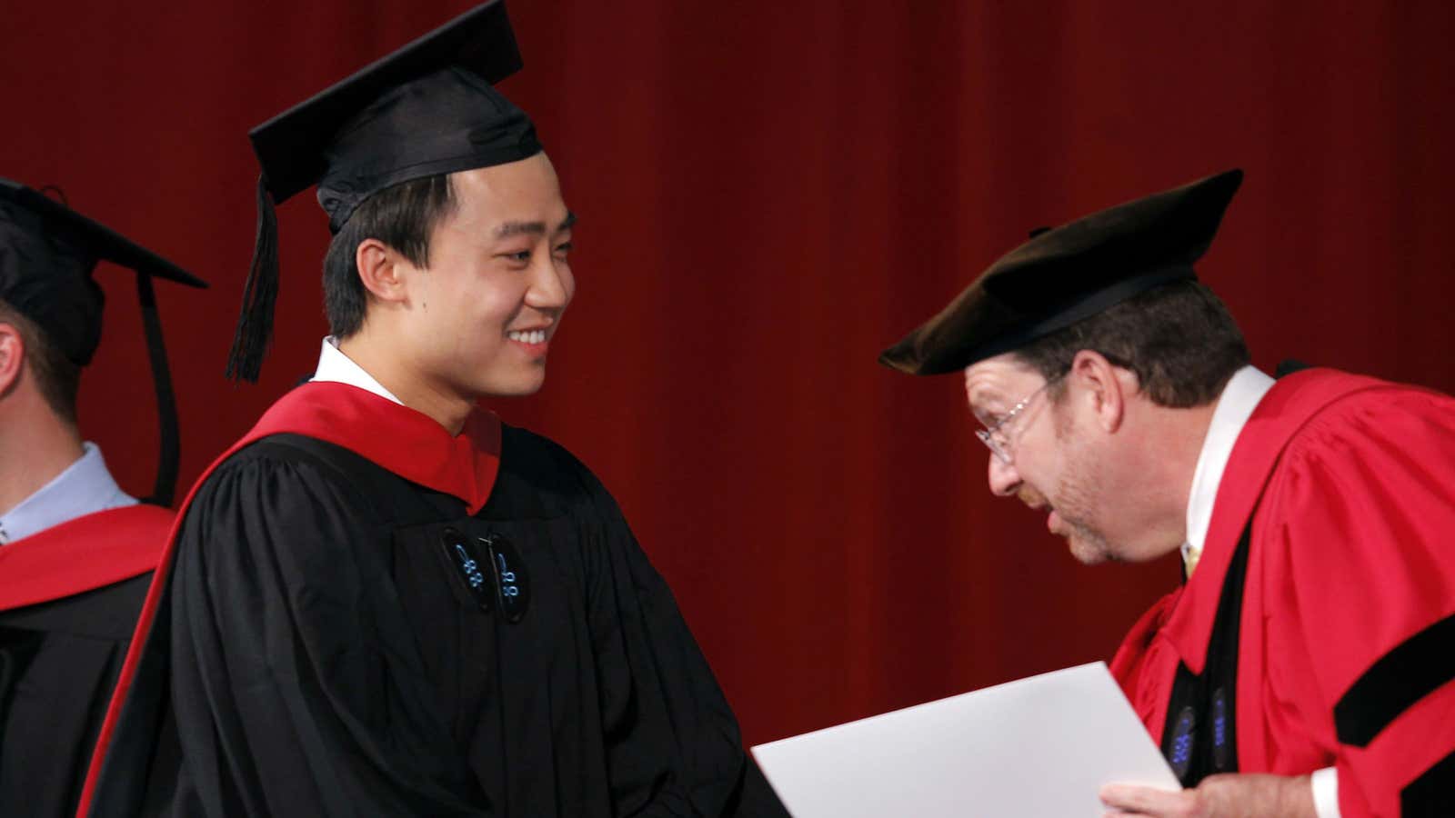 Bo Guagua, son of former Chinese official Bo Xilai, graduating from Harvard University in 2012.