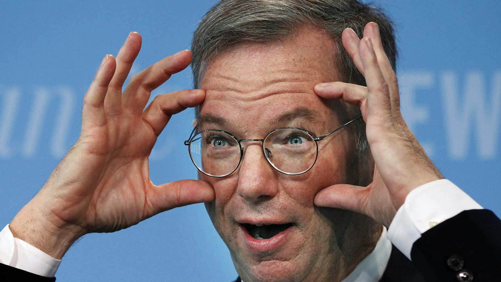 Eric Schmidt has seen the future, and it involves goggles.