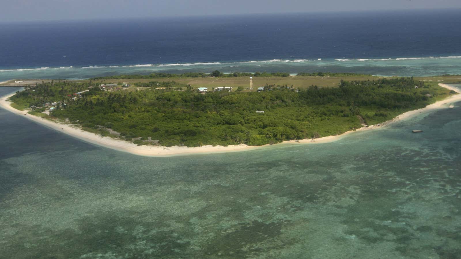 Pag-asa Island, part of the disputed Spratly group of islands.