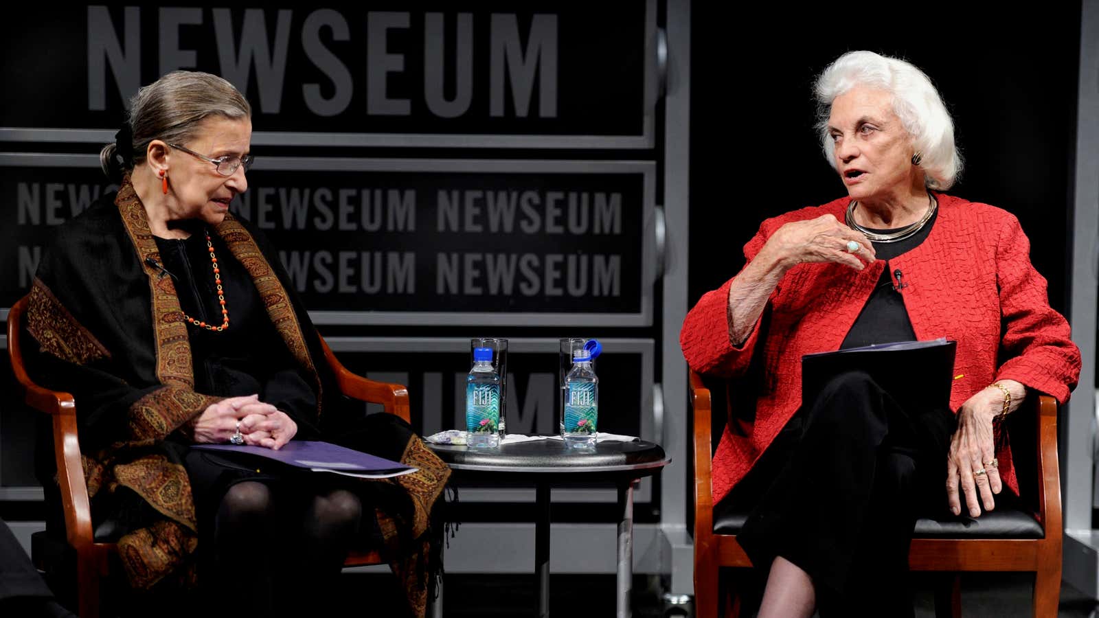 Giants of the law, Ruth Bader Ginsburg and Sandra Day O’Connor.