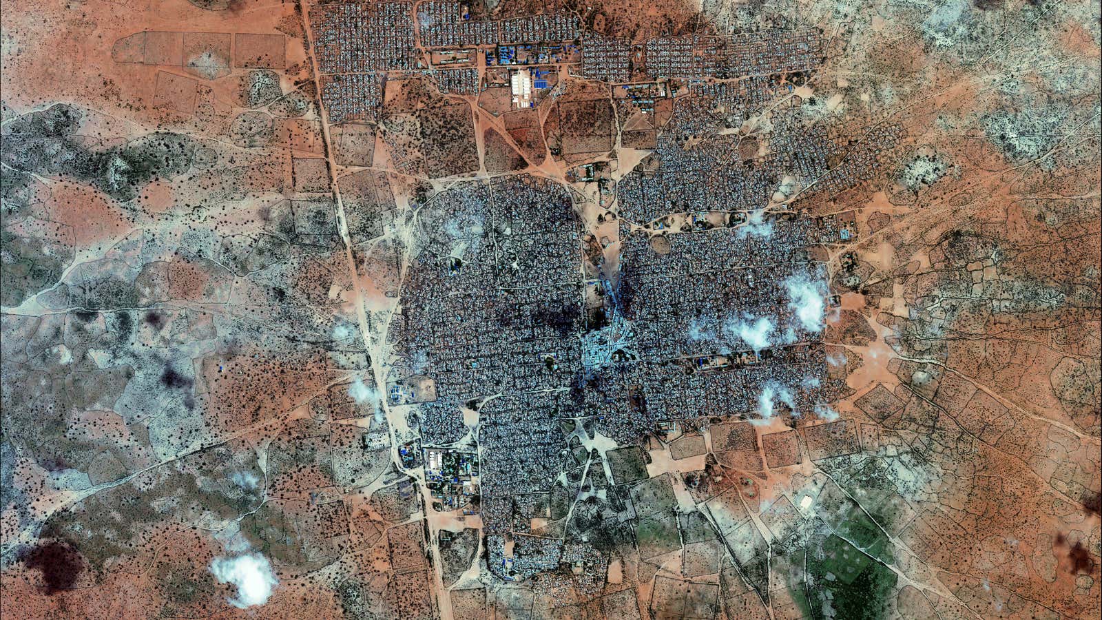 The Dadaab (Dagahaley) refugee camp in Kenya.