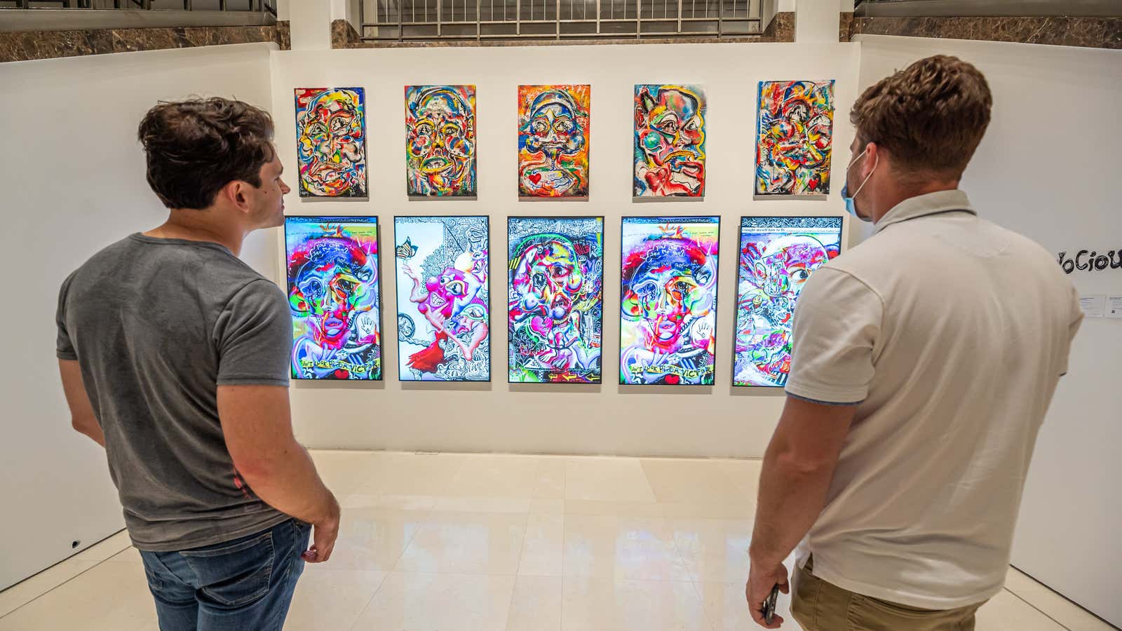 Digital artist FEWOCiOUS auctions five NFT works of art along with five physical paintings at Christie’s.