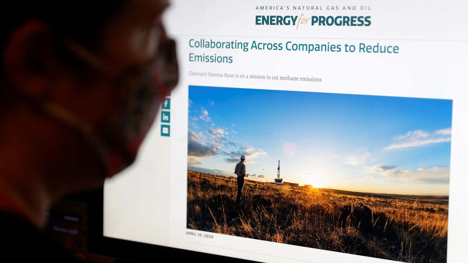 A Facebook ad paid for by the American Petroleum Institute in 2020 cast natural gas as a climate-friendly fuel.