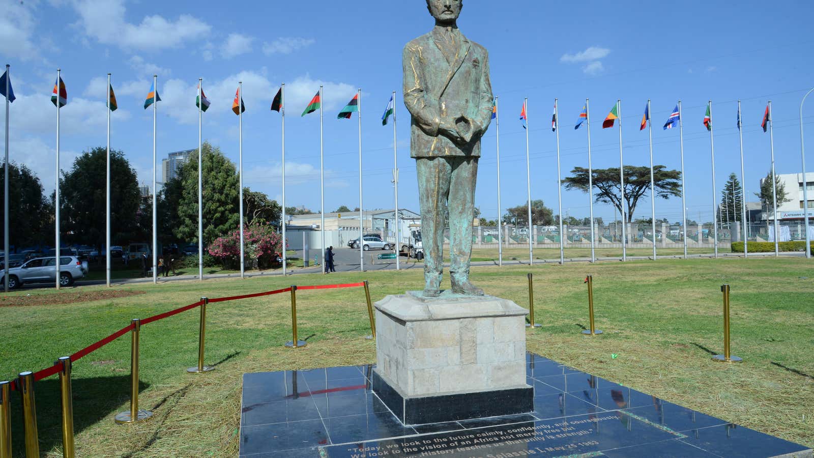 A statue of Ethiopia’s last Emperor, Haile Selassie at the African Union in Addis Ababa