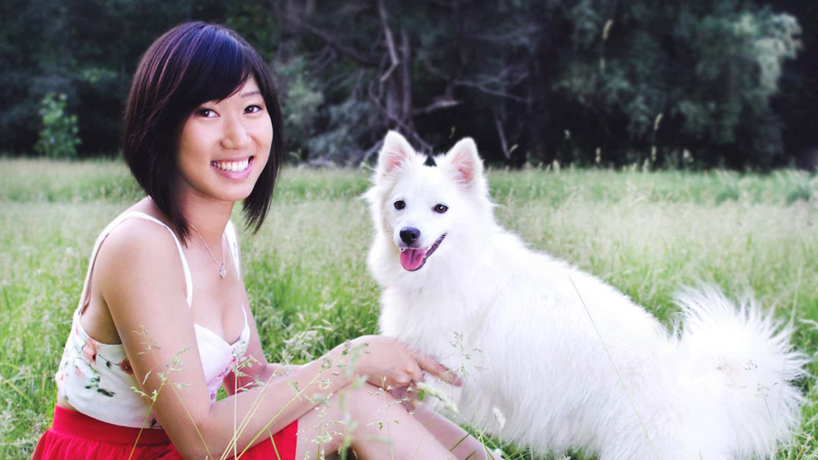 Just a girl, her dog, and 114,000 Instagram followers.