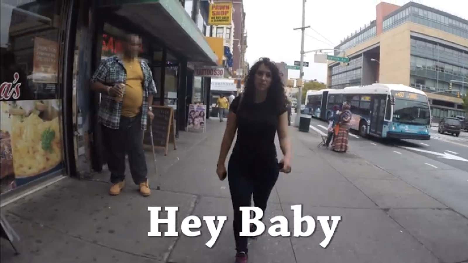 A still from the viral “catcalling video.”