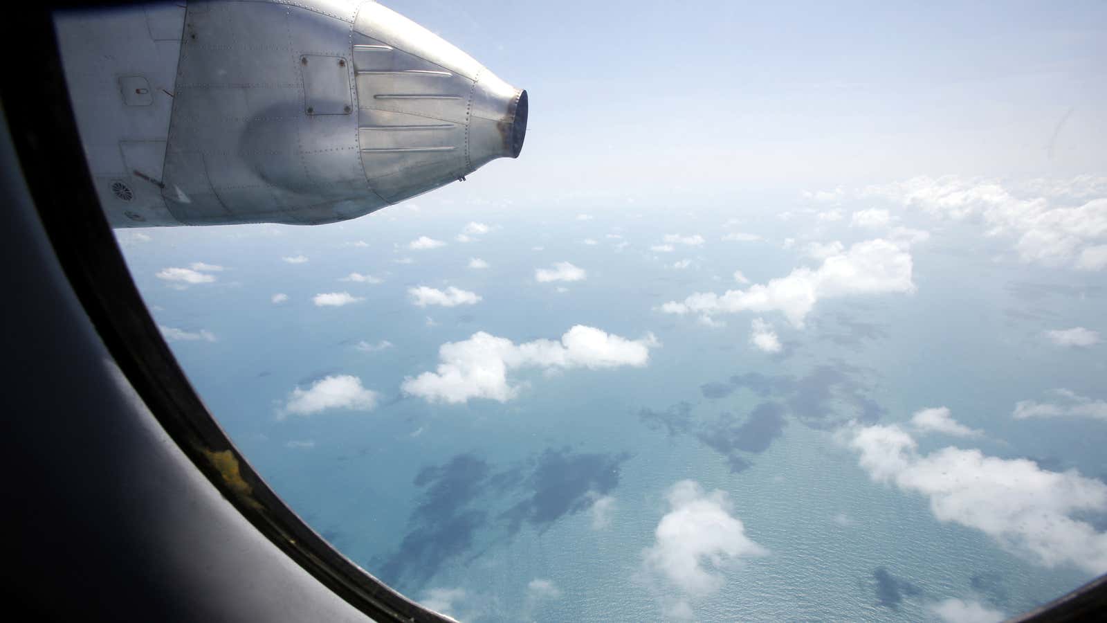 The Gulf of Thailand, seen from a search-and-rescue plane.