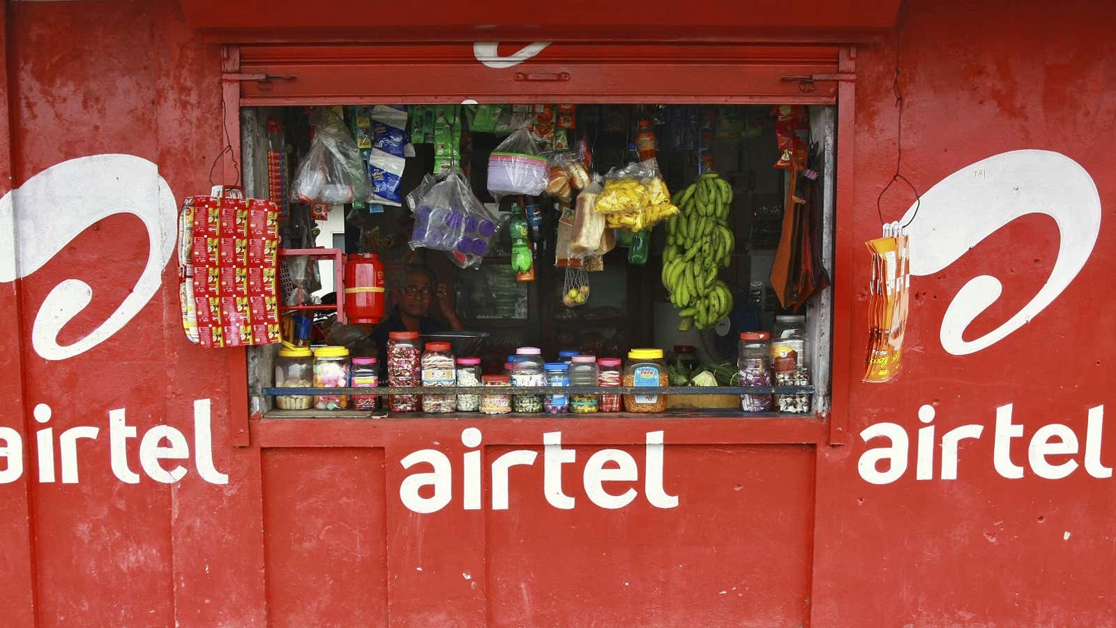 Stores selling mobile recharges are ubiquitous across India.
