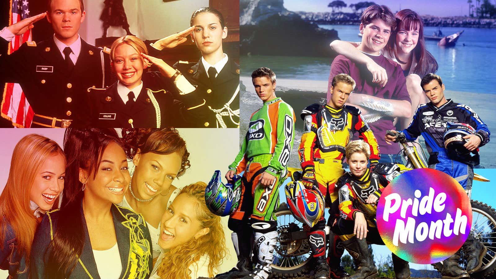 Clockwise from top left: Cadet Kelly, The Thirteenth Year, Motocrossed, and The Cheetah Girls (Screenshots: Disney+) 