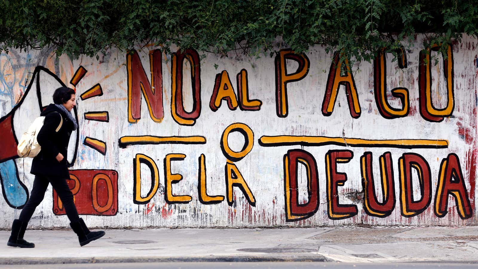 The message on the streets of Argentina: “No to the debt payment.”