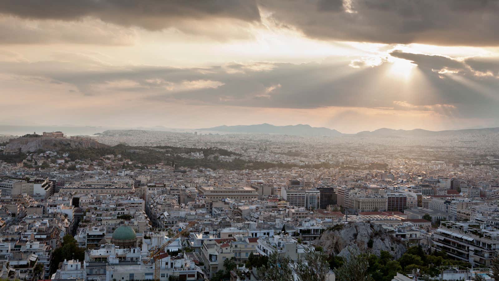 The sun over a shattered Athens
