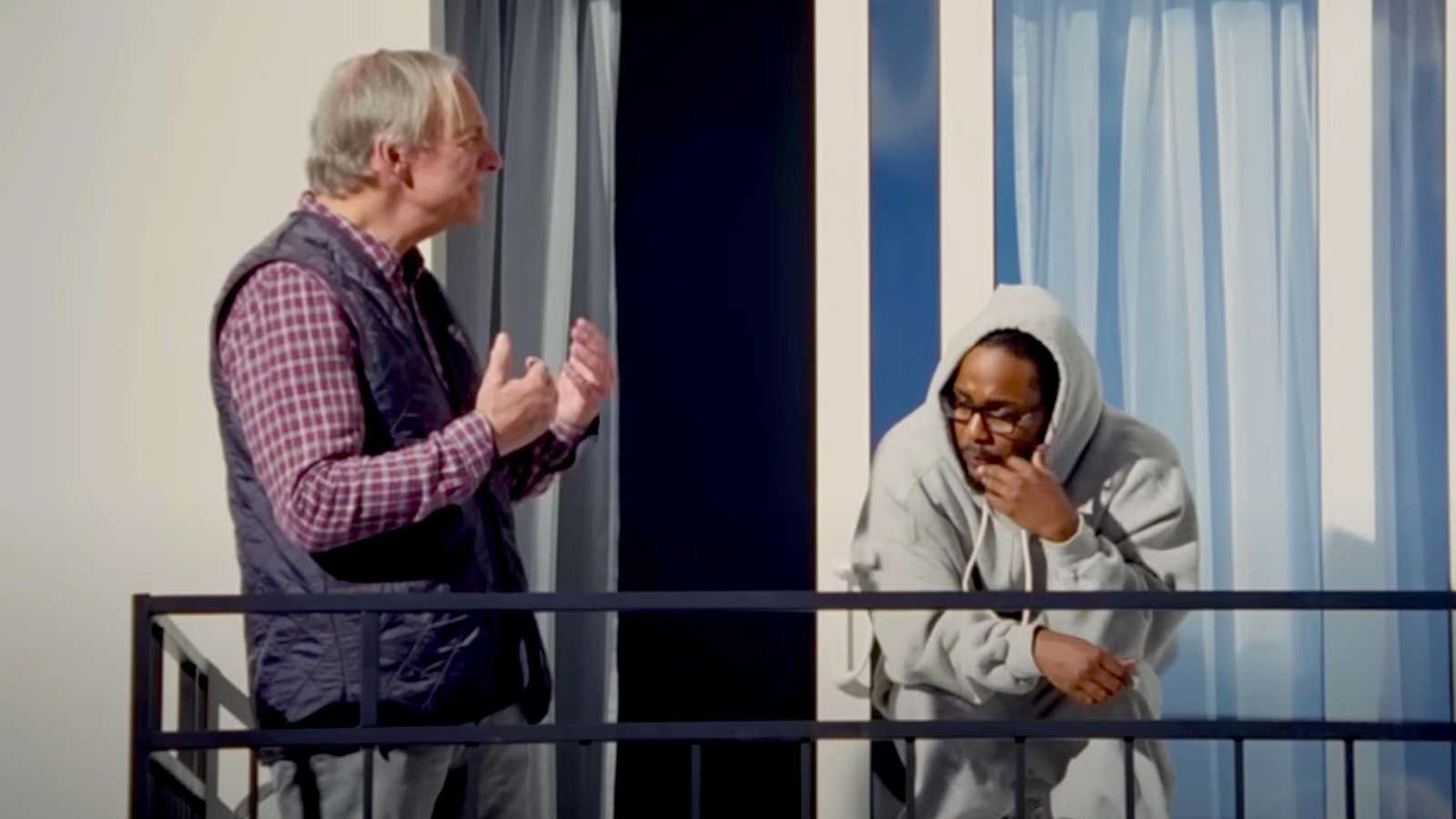 Hedge fund manager Ray Dalio appears with rapper Kendrick Lamar in Cash App&#39;s new commercial. 