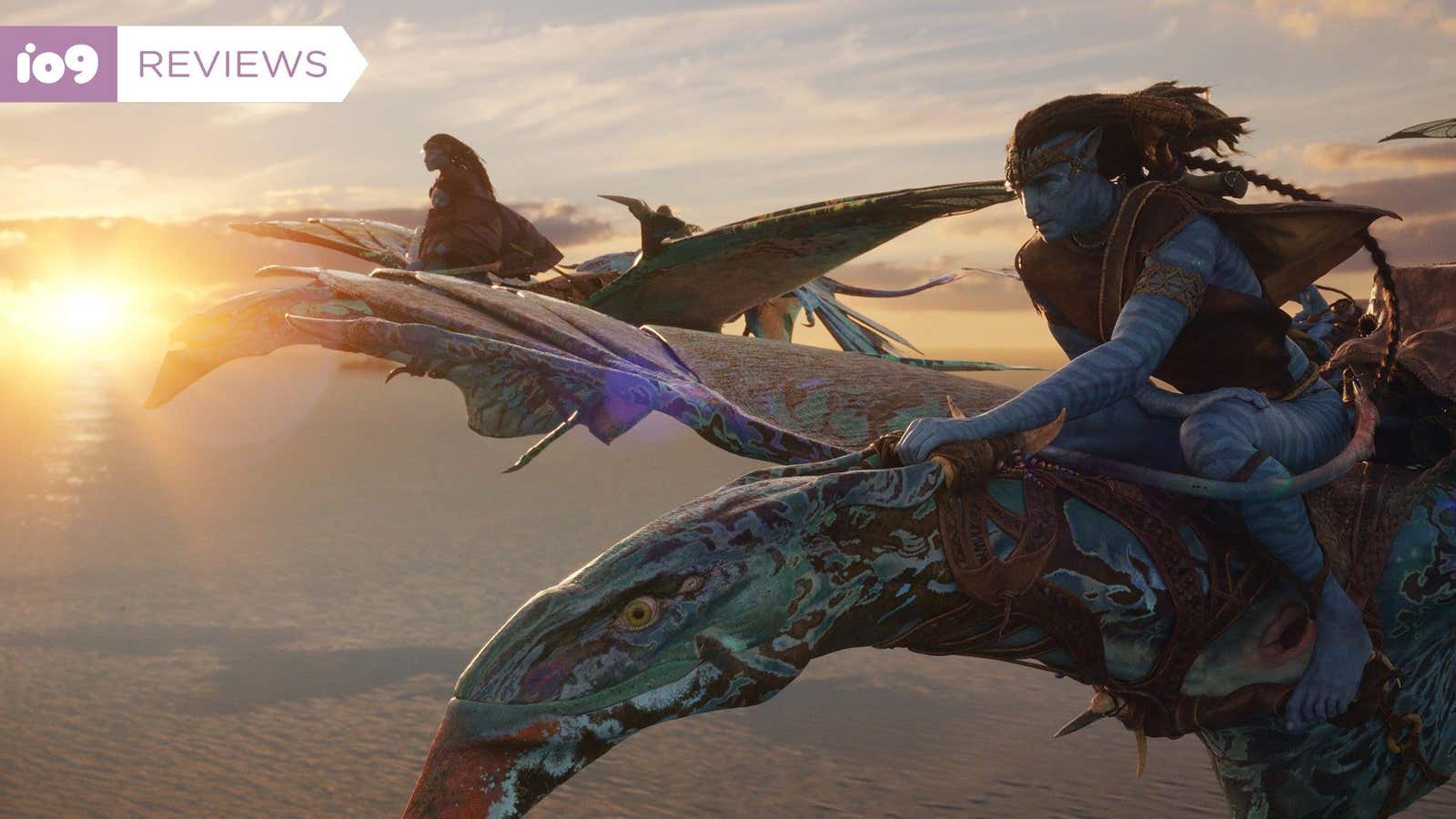 Jake and Neytiri take flight in Avatar: The Way of Water