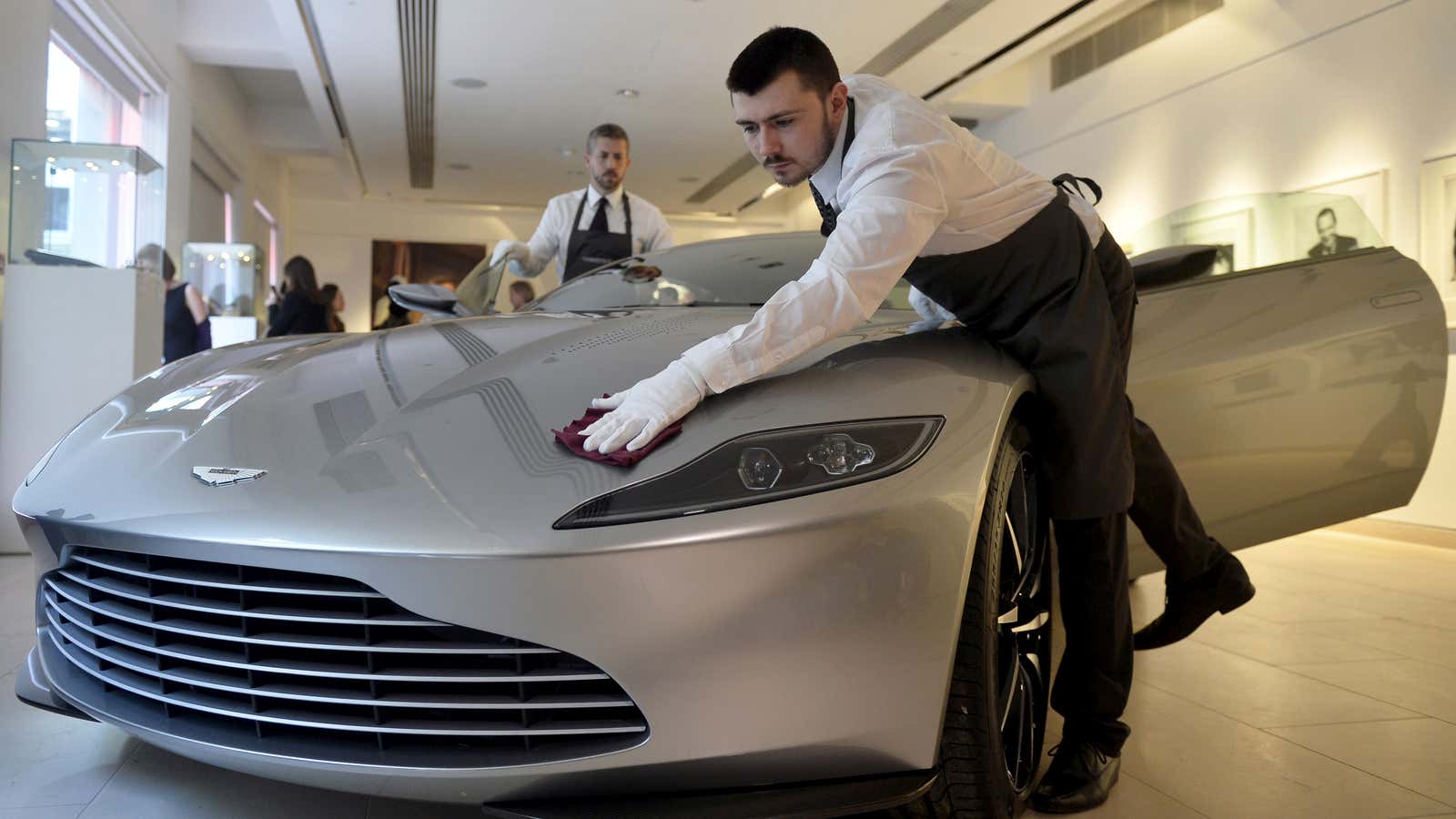 The DB10 from James Bond film “Spectre” gets a polish.