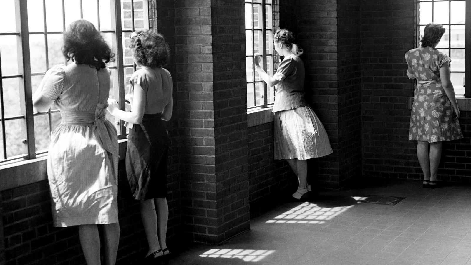 Inmates at the Women&#39;s House of Detention in 1941.