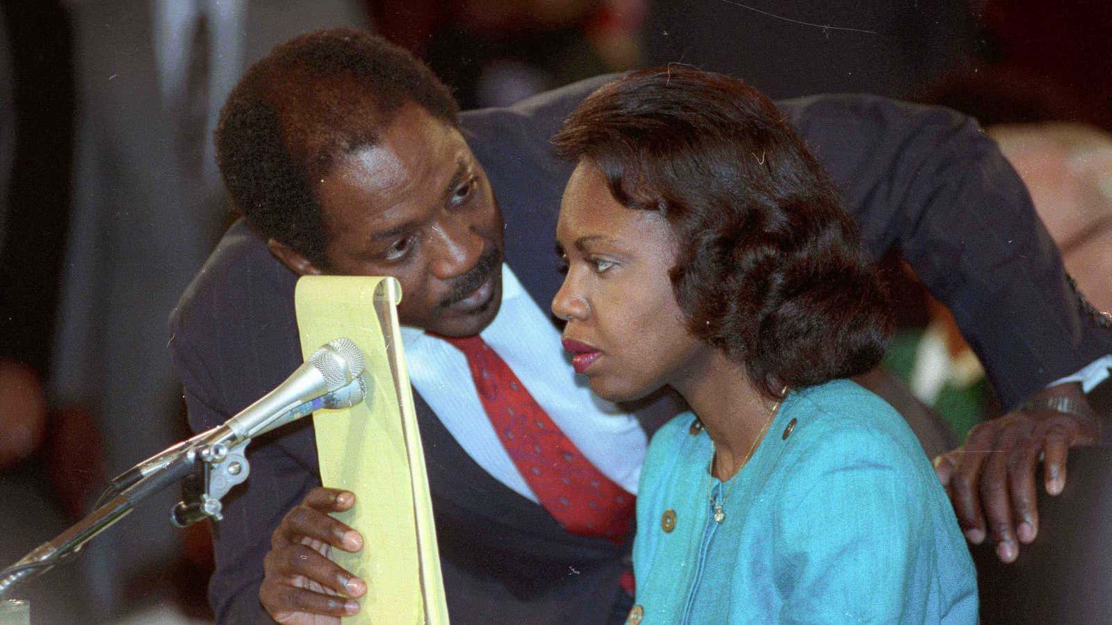 Anita Hill during her testimony in October 1991.