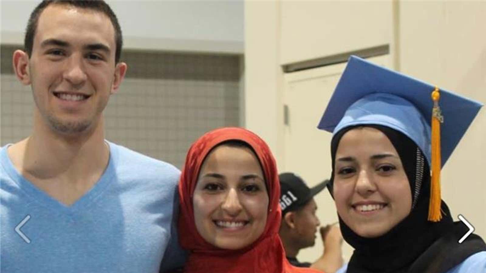 Deah Shaddy Barakat, Yusor Mohammad Abu-Salha, and Razan Mohammad Abu-Salha, who were killed in Chapel Hill.